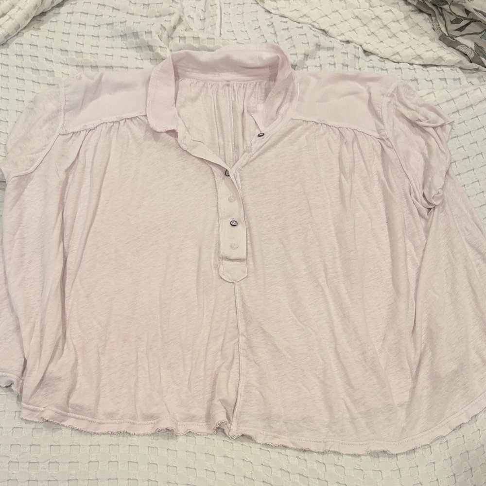Free People down Henley top